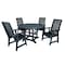 Highwood Usa Weatherly 5pc Round Outdoor Patio Furniture Dining Set AD-DNW48-FBE - alternate 1